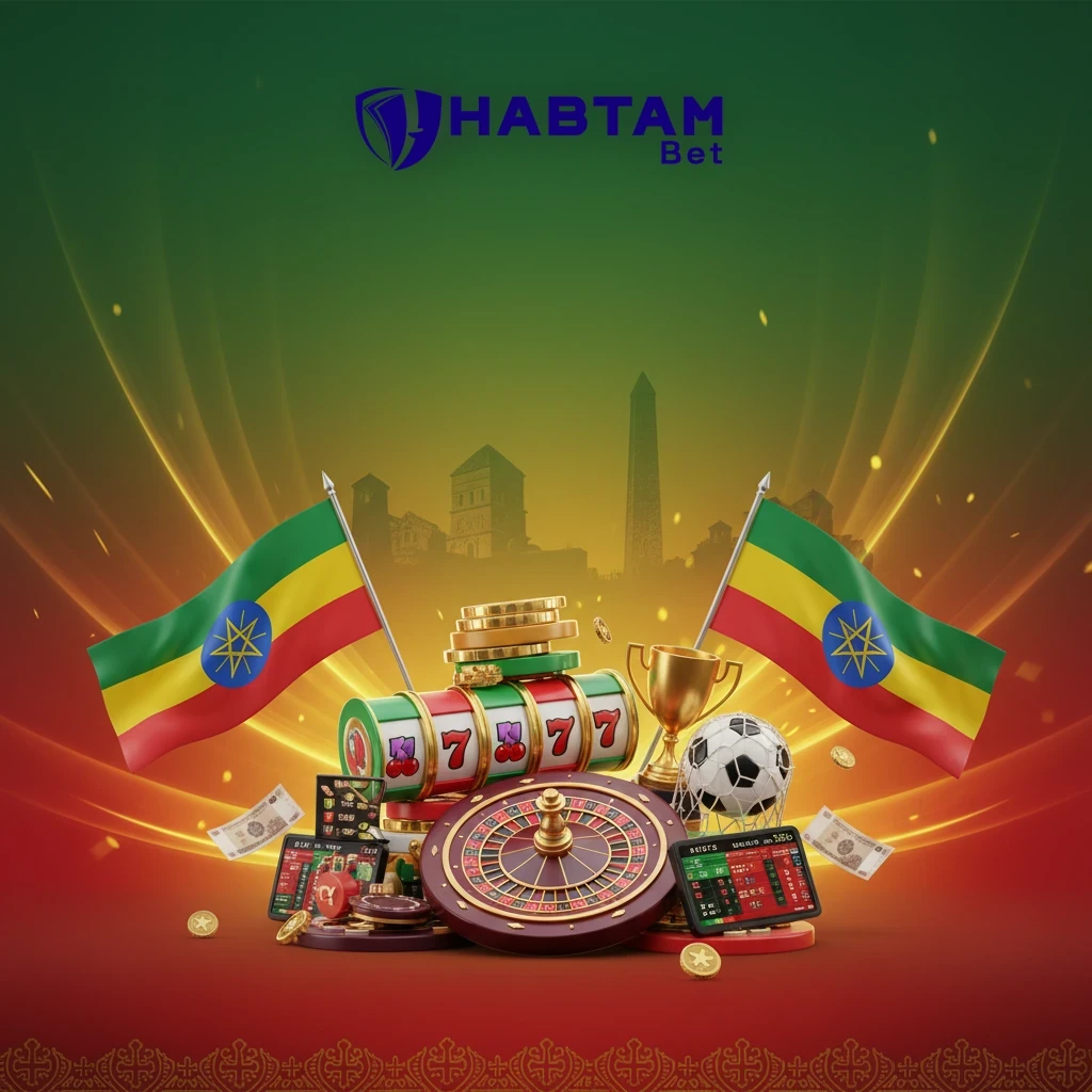Habtam Bet Ethiopia casino and sportsbook platform illustration